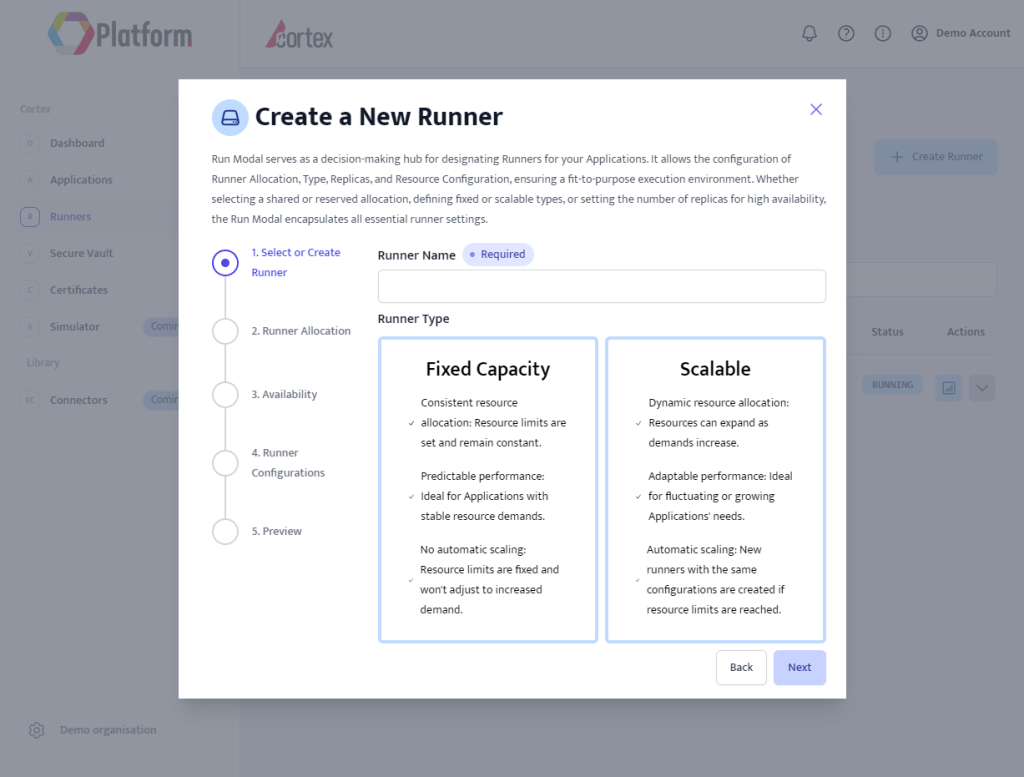Cortex Deployment Runner Type